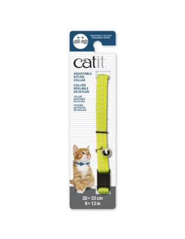 Catit Collar Breakaway Reflectante, Amarillo
