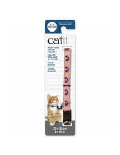 Catit Collar Breakaway, Rosa con Lazos Morados