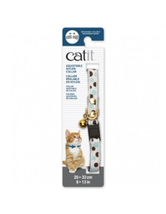 Catit Collar Breakaway Remache Dorado, Lunares