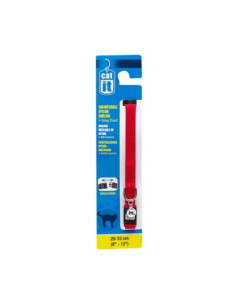 Catit Collar Breakaway Unicolor, Rojo