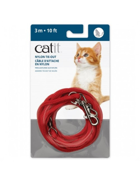 Catit Correa Extra Larga, Roja, 3m