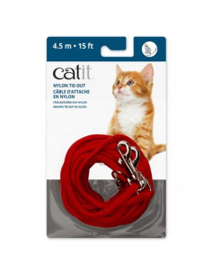 Catit Correa Extra Larga, Roja, 4,5m
