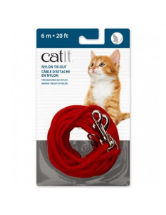 Catit Correa Extra Larga, Roja, 6m