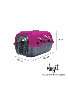 Pet Voyaguer Pequeño Fucsia 48x32x28 2