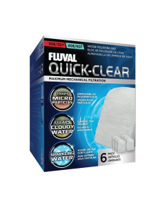 Fluval Quick Clear Foamex Fino 307/407, 6uds 2