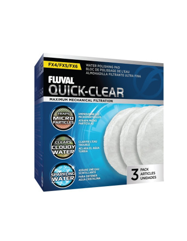 Fluval Quick ClearAlmohadilla Ultra Fina FX, 3uds