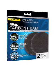 Fluval Foamex con Carbón FX, 2uds 2