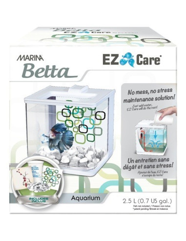 Marina Betta EZ Care Bettera, 2,5L, Blanco