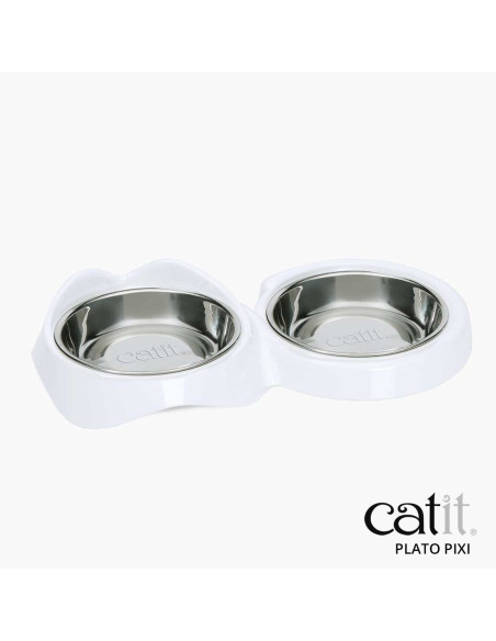 Catit PIXI Comedero Doble, Blanco