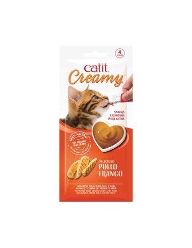 Catit Creamy Pollo 4x10g