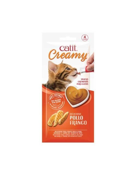Catit Creamy Pollo 4x10g