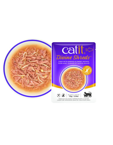 Catit DivineShreds Sopa Atún/Shirasu Boniato, 75g