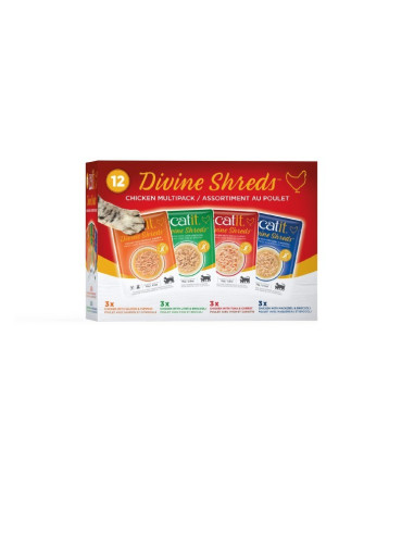 Catit DivineShreds Sopa Pollo Multipack, 12x75g