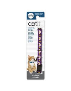 Catit Collar Breakaway, Morado con Lazos Rosas 2