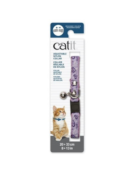 Catit Collar Breakaway Remache Plata, Corazones