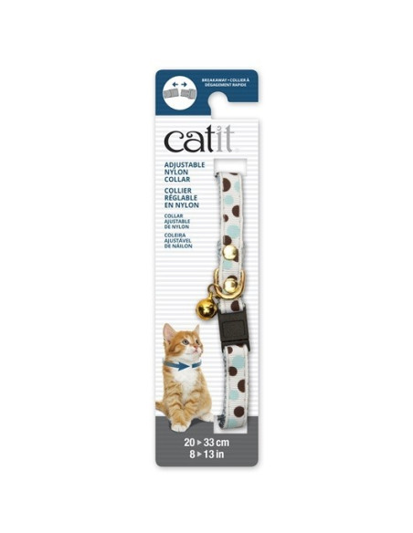 Catit Collar Breakaway Remache Dorado, Lunares