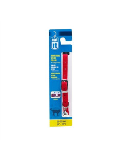 Catit Collar Hebilla Plata, Elástico, Rojo 2