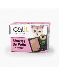 Catit Cuisine Mousse de Pollo con Jamón, 90g