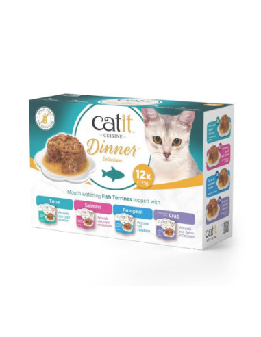 Catit Cuisine Dinner Pescado Variety Pack, 12x75g