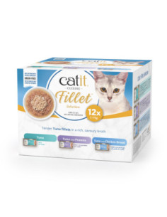 Catit Cuisine Fillet At?n Pack Variado, 12x75g