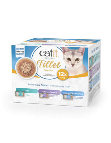 Catit Cuisine Fillet At?n Pack Variado, 12x75g
