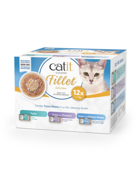 Catit Cuisine Fillet At?n Pack Variado, 12x75g