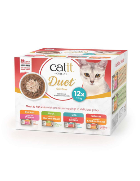 Catit Cuisine Duet Pack Variado, 12x75g