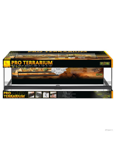 Exo Terra Pro Terrarium, L/Low, 90x45x30cm